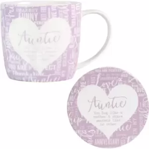 Said with Sentiment 7150 Auntie Mug & Coaster Set