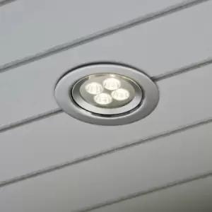 Konstsmide Recessed Outdoor Effect Round High Power LED Silver, IP44