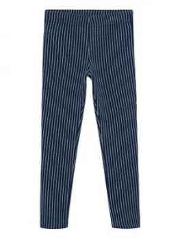 Mango Girls Striped Leggings - Navy, Size Age: 11-12 Years, Women