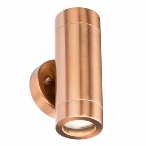 KnightsBridge Fixed IP65 Copper Indoor Outdoor Double Wall Light