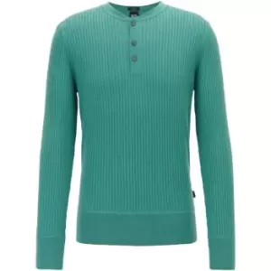 Boss Fante Knit Jumper - Green