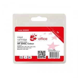 5 Star Office HP 304XL Tri Colour Ink Cartridge