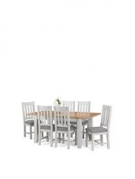 Julian Bowen Richmond 140 - 180 Cm Extending Solid Wood And Veneer Dining Table + 6 Chairs