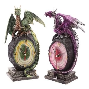 Crystal Geode Dark Legends Dragon Clock (1 Random Supplied)