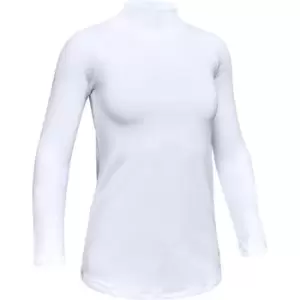 Under Armour Amour Cold Gear Compression Mock Base Layer Girls - White