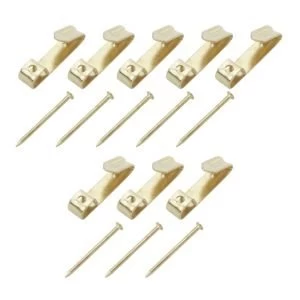 BQ Brass Effect Picture Hook Pack of 8