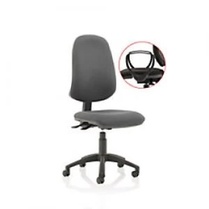 Task Office Chair Eclipse XL III Lever Charcoal Fabric With Loop Arms