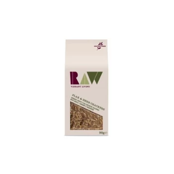 Raw Vibrant Living Flax Garlic & Herb Raw Crackers - 90g - 65609