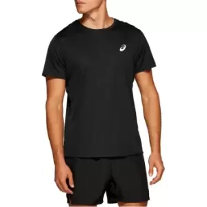 Asics Mens Core SS Running Top - Black