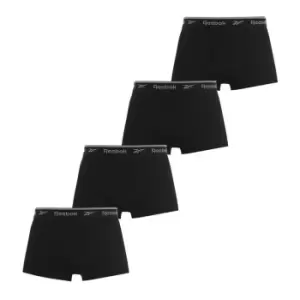 Reebok 4 Pack Mens Trunks - Black