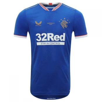 Castore Rangers Champions Home Shirt 2020 2021 - Blue