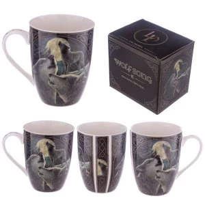 New Bone China Fantasy Wolf Song Design Mug