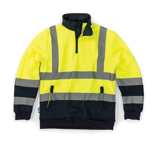 Tough Grit Hi-Vis 2-Tone Sweatshirt Yellow/Navy - XL