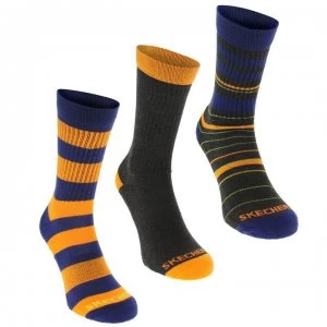 Skechers Terry 3 Pack Socks Junior Boys - Orange