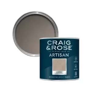 Craig & Rose Artisan Castaway Stone Textured Effect Matt Topcoat Special Effect Paint, 250Ml