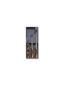 Beta Tools T204 4pc Phillips PH Screwdriver Set in Hard Tray for Roller Cabs