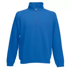 Fruit Of The Loom Mens Premium 70/30 Zip Neck Sweatshirt (XL) (Royal Blue)