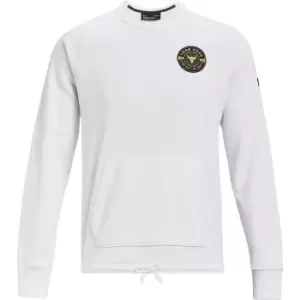 Under Armour Project Rock Terry Crew Sweatshirt Mens - White