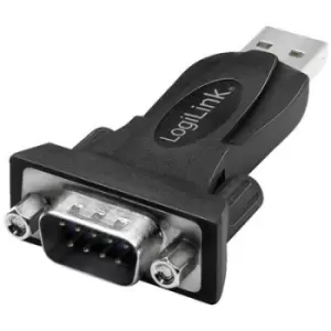 LogiLink Series Adapter [1x USB 2.0 connector A - 1x RS232 plug] Black