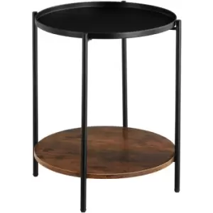 Tectake - Bedside table Sunderland - bedside table, table, bedroom table - industrial dark - industrial dark