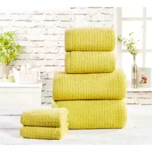 Rapport Home Furnishings Waffle Towel Bale 100% Cotton - 6 Piece - Jive