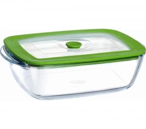 Pyrex Square 0.3-litre Dish with Lid Clear