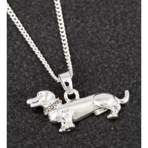 Dachshund Silver Plated Necklace