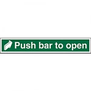 Exit Sign Push Bar To Open with Right Arrow Plastic 10 x 60 cm