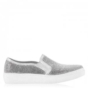 Skechers Goldie Slip On Trainers Ladies - Silver