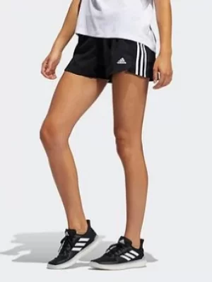 adidas Pacer 3-stripes Woven Shorts, Black/White, Size XL, Women