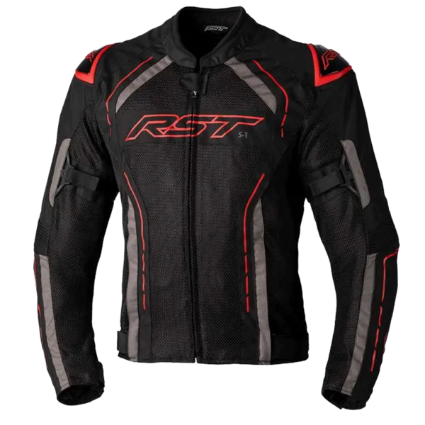 RST S-1 Mesh Jacket Black Red Grey Size 46