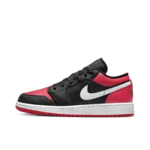 jordan AIR JORDAN 1 LOW BRED GS, BLACK/GYM RED-WHITE