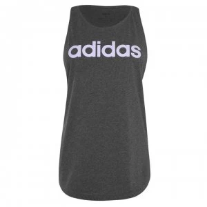 adidas Womens Essentials Linear Loose Tank Top - Grey/Pink