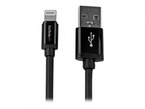 StarTech 2m Long Black Apple 8 pin Lightning Connector to USB Cable for iPhone iPod iPad