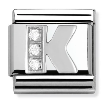 Nomination CLASSIC Silvershine Letter K Charm 330301/11