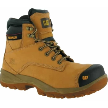 CAT - 7050 Spiro Mens Tan Safety Boots - Size 7