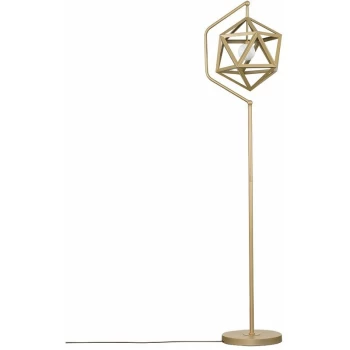 Cubik Modern Geometric Floor Lamp - Gold - No Bulb