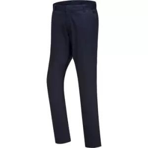 Portwest Mens Stretch Slim Chino Trousers Dark Navy 50" 31"