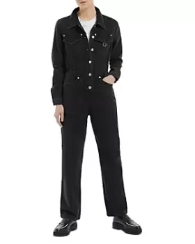 The Kooples Buttoned Denim Jumpsuit