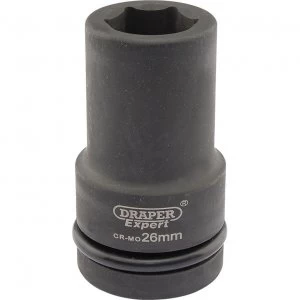 Draper Expert 1" Drive Deep Hexagon Impact Socket Metric 1" 26mm