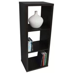 Techstyle Cube 3 Cubby Square Display Shelves / Vinyl Lp Record Storage Dark Oak