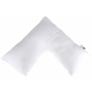 Luxury Hotel Quality Super Microfibre v Shaped Pillow - White - Homescapes