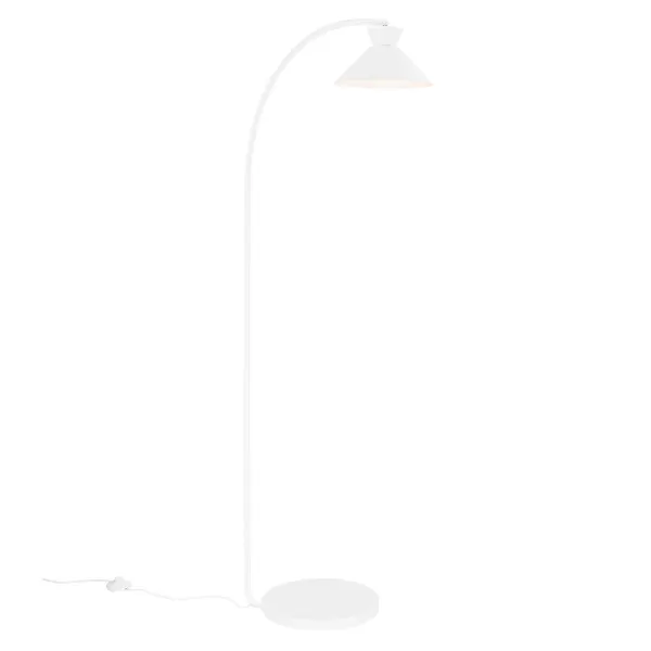 Dial Indoor Bedroom Living Dining Office Floor Lamp in White (Height) 150cm