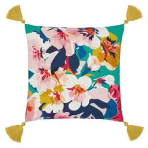 Joules Chatsworth Floral Cotton Cushion - Multi