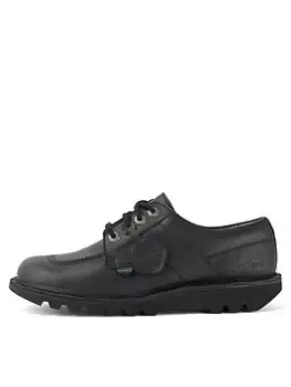 Kickers Kick Lo Vegan Flat Shoes - Black, Size 6, Women