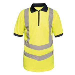 Regatta Hi Vis Pro Polo Tshirt - Yellow/Navy