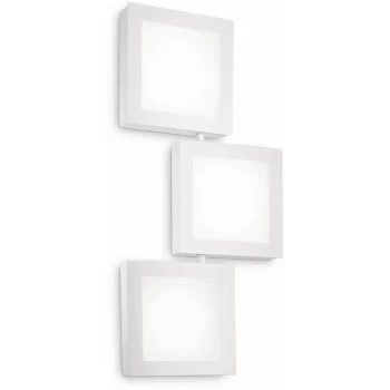 Ideal Lux Lighting - Ideal Lux Union - LED 3 Light Indoor Square Flush Light White