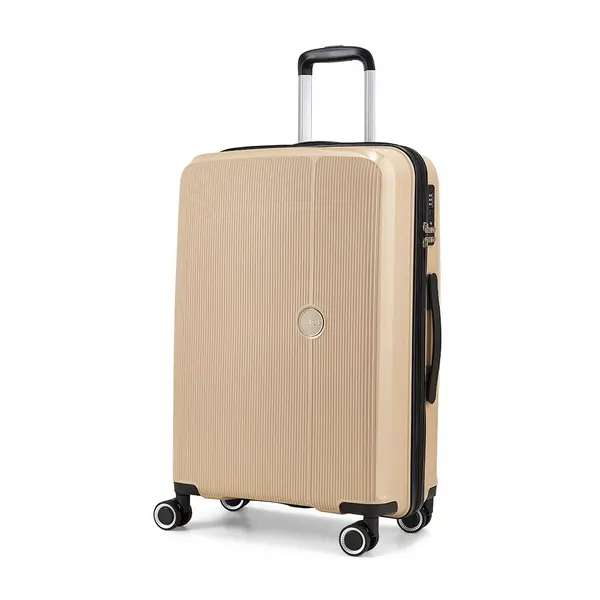 Rock Luggage Hudson VXP55 8 Wheel Hardshell Medium Champagne Suitcase