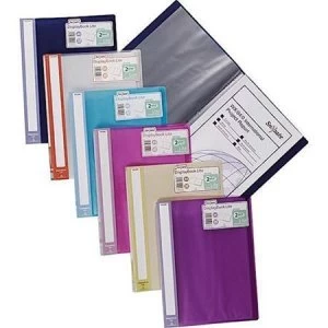 Snopake Lite A4 20-Pocket Durable Polypropylene Display Books Assorted Colours Pack of 12 Display Books