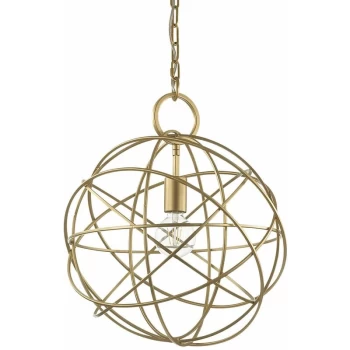 Ideal Lux Lighting - Ideal Lux Konse - 1 Light Spherical Ceiling Pendant Gold